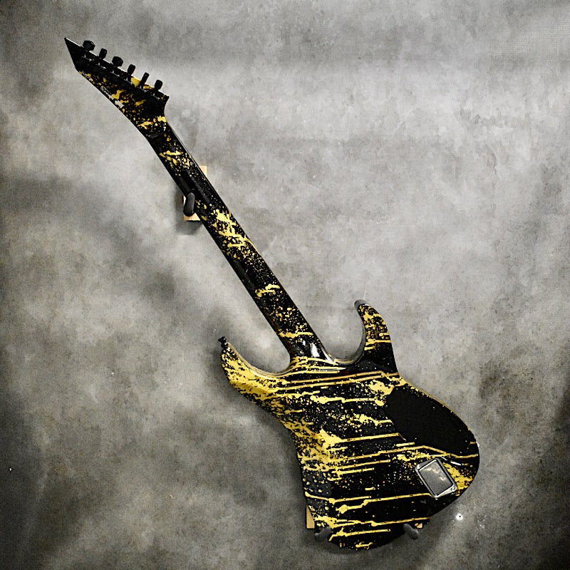 ESP USA Custom Shop M-II NTB Gold Splatter – Xtreme Lefty Guitars 