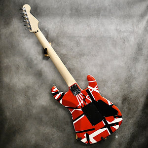 EVH Striped Series Red with Black and White Stripes