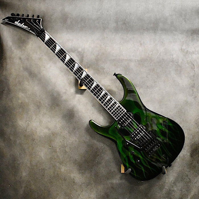 Jackson USA Custom Shop SL2H Soloist Green Ghost Flames