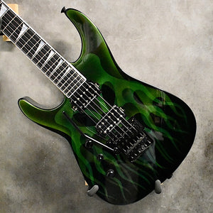 Jackson USA Custom Shop SL2H Soloist Green Ghost Flames