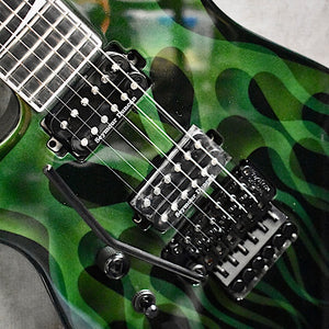 Jackson USA Custom Shop SL2H Soloist Green Ghost Flames